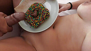 Chubby Blonde Hottie Gets Her Donut Glazed By Her Neighbors Big Boobs Porn Video