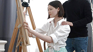 Sticking My Paint Brush Up Inside The Petite Artist Big Boobs Porn Video