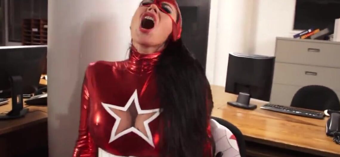 Sexwife,Hotwife Busty Milf In Latex Superhero Costume Gets Dicked Down