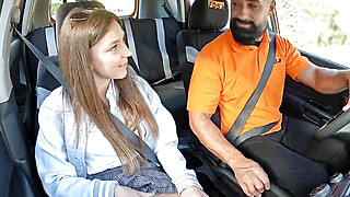 Sexy Student Seduces Her Driving Teacher! Big Boobs Porn Video